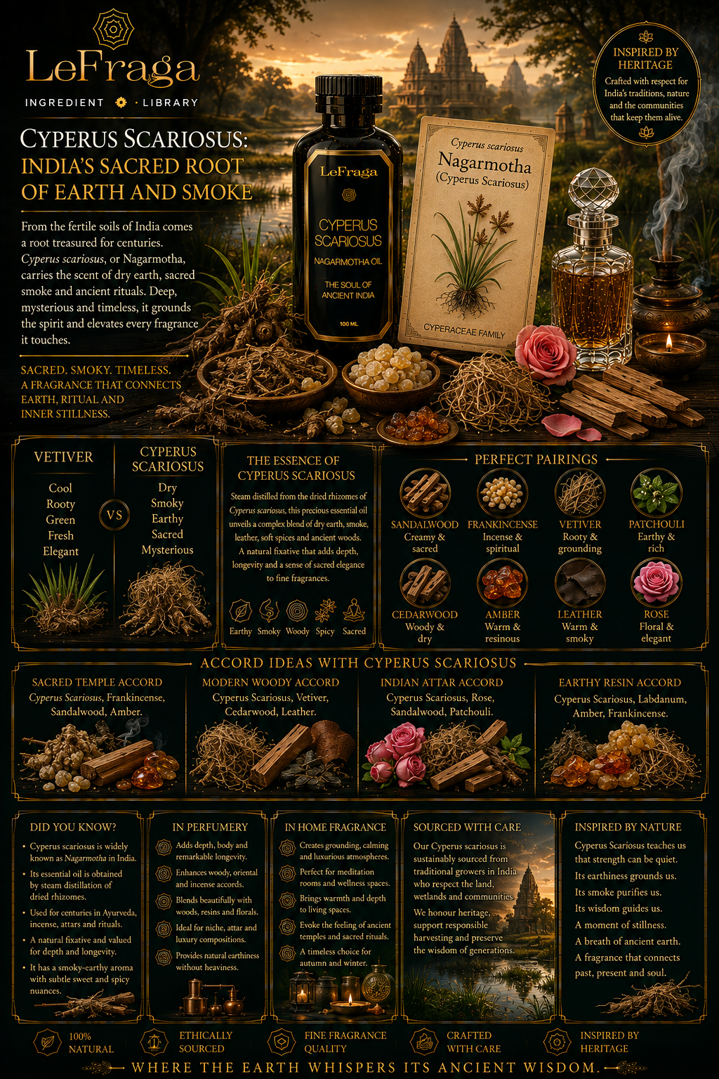 Cyperus Scariosus: India's Sacred Root of Earth and Smoke