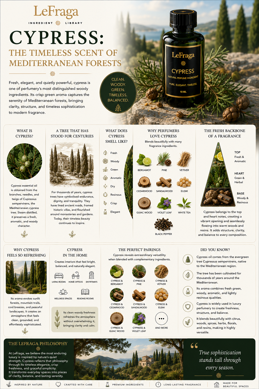 Cypress: The Timeless Scent of Mediterranean Forests