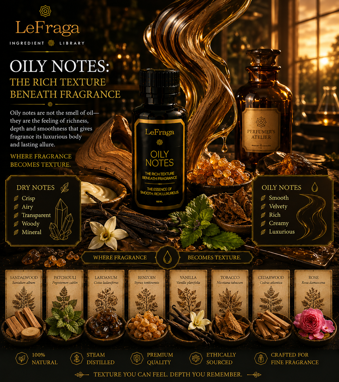 Oily Notes: The Rich Texture Beneath Fragrance