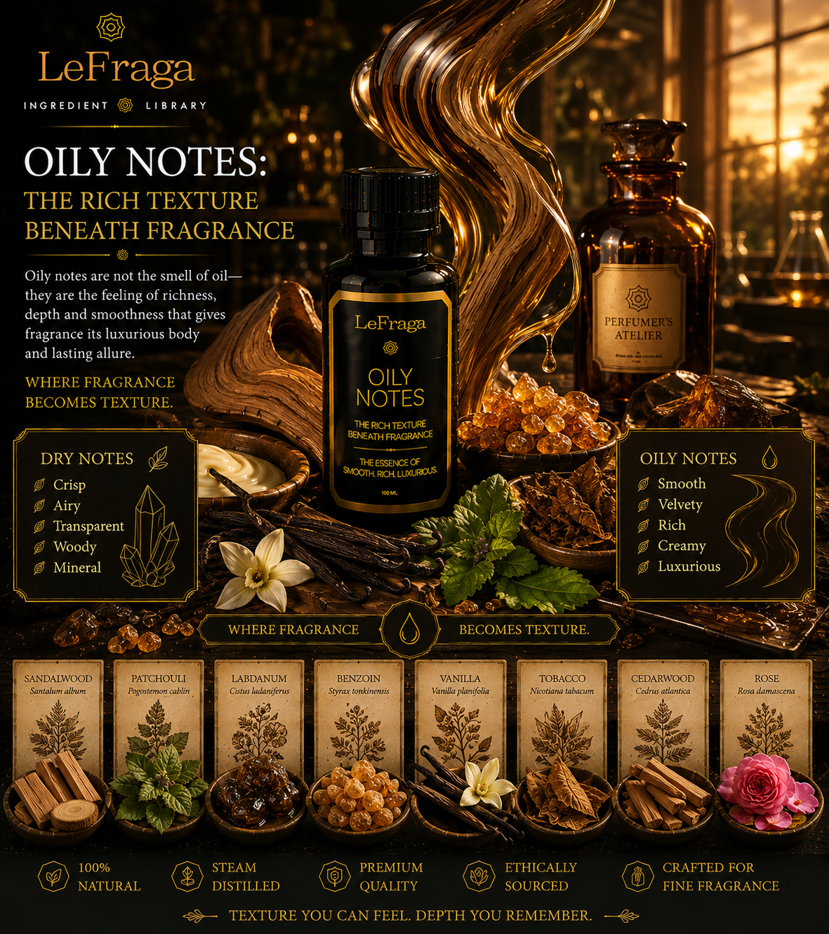 Oily Notes: The Rich Texture Beneath Fragrance
